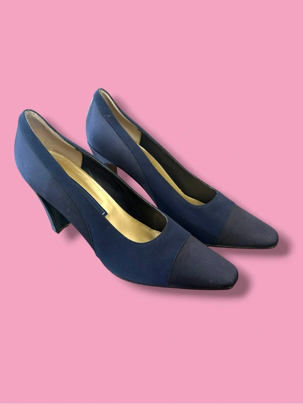 Karen Scott Navy Pointed-Toe Mid-Heel Pumps